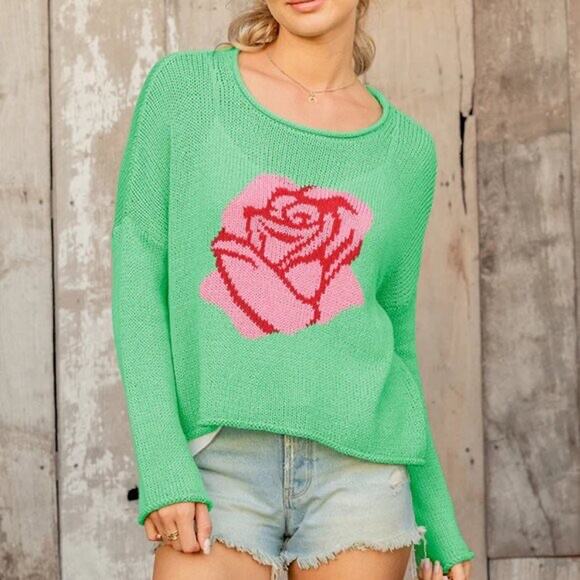 NWT Wooden Ships Rose Sweater - Picture 1 of 7